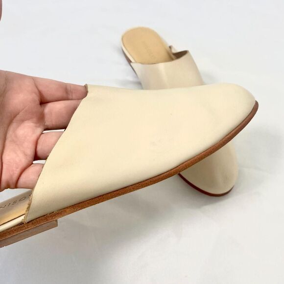 Nisolo Preppy Minimalist Leather Slip On Loafers Model Lima Color Bone US 7.5 - Picture 4 of 7